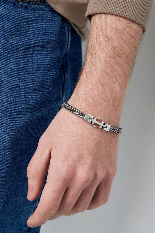 Stainless steel - Heren anker armband